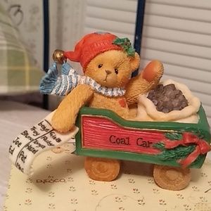 NIB Cherished Teddies Coal Car Figurine